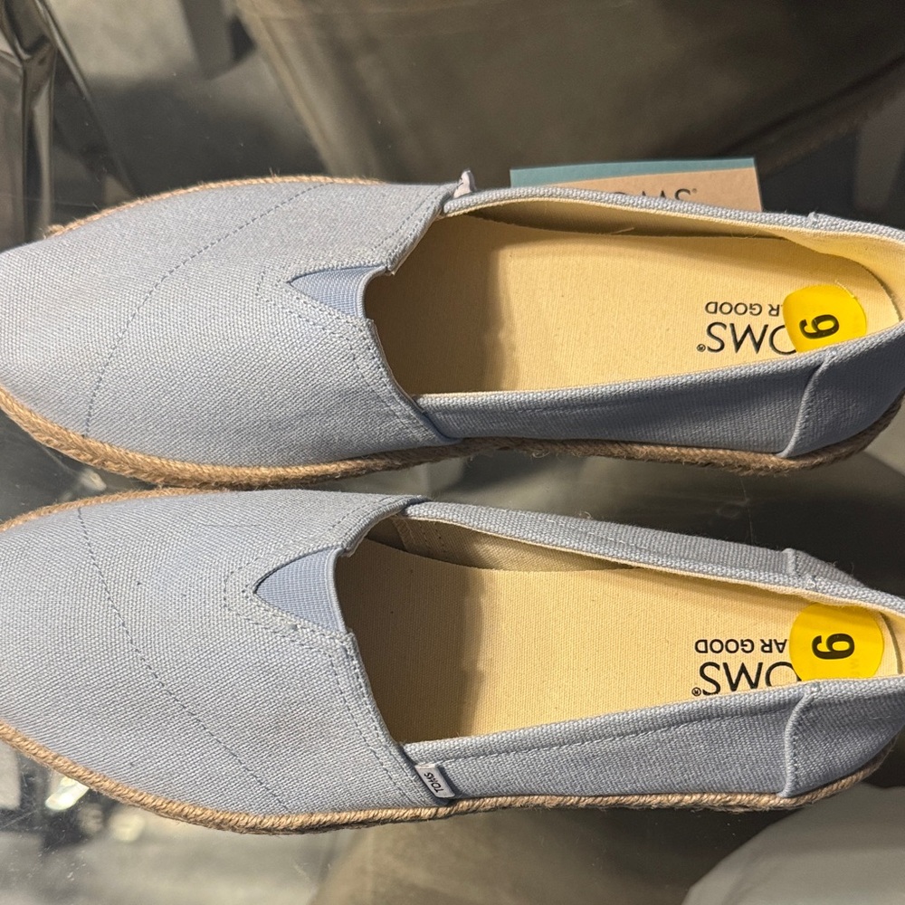 Toms Sky Blue Canvas Slip-Ons